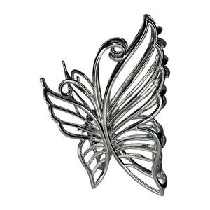 MINI METAL BUTTERFLY CLAW CLIP (SILVER)